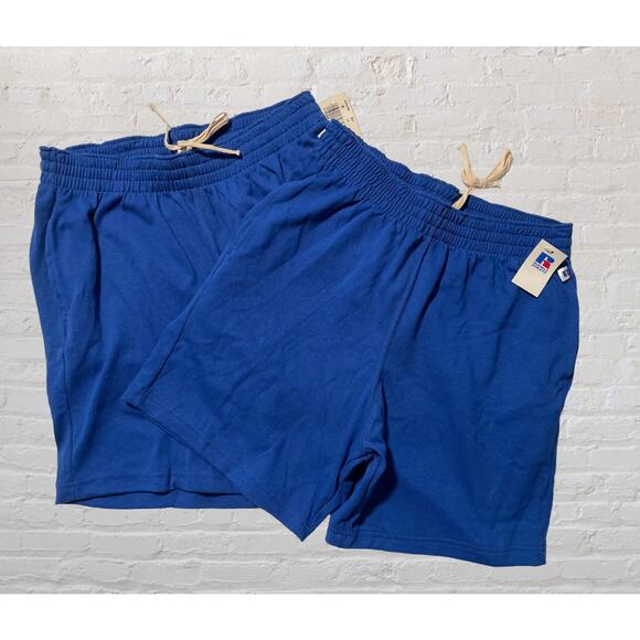 Bundle of 2, Russell Athletic Shorts, NWT, Royal Blue, MEDIUM, Elastic Waist - Picture 1 of 4